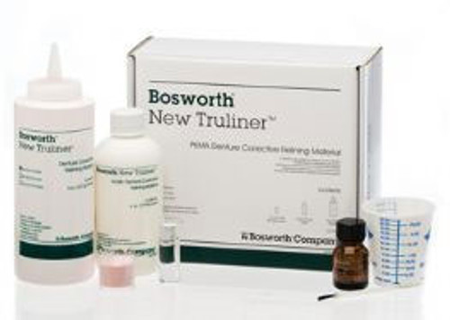 Keystone New Truliner Bulk Kit, PEMA Denture Corrective Relining Material, 1 lb Pink Powder, 8 oz Liquid, 1/3 oz Bonding Liquid