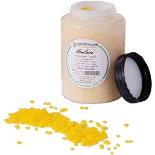 Keystone NewCera Dipping Wax Pellets, Yellow, Soft, 1 lb Jar