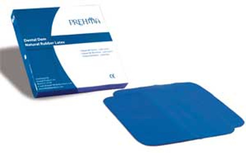 Keystone Prehma Latex Rubber Dam, 6" x 6", 22mm, Heavy Gauge, Green, Mint, 36/bx