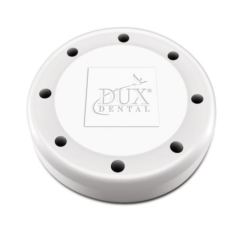 Kerr 8-Hole Bur Block, Round, White, ea