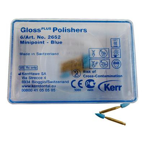 Kerr HiLuster Gloss PLUS Polisher Refills, Minipoint, 6/pk