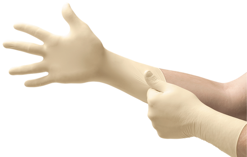 Ansell Microflex Latex Cleanroom Gloves Series Hsce4-879 CleanRoom Class 10,  Sterile, Latex, Powder-Free, Silicone-Free, 12", Packaged to Allow Aseptic Donning, Size 7.5, 10pr/polybag 20polybags/cs