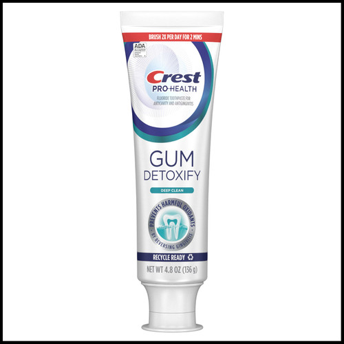 P&G Crest PH Gum Detoxify Toothpaste, Deep Clean, 4.8 oz Tube, 24/cs (old part #s 80706849, 80357584, 80308763)