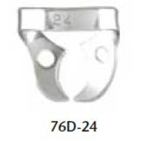 Miltex #24 Molar Wingless Metal Rubber Dam Clamp Single Clamp, ea