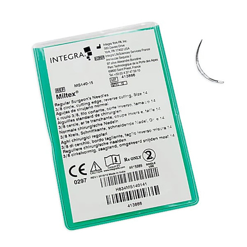 Miltex #15 3/8 Circle Regular Surgeon's Suture Needle, 12/pk Miltex #15 3/8 Circle Regular Surgeon's Suture Needle, 12/pk