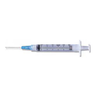 BD Syringe & Needle Combination, 3ml, Luer-Lok Tip, 25G x 5/8", 100/bx, 8 bx/cs