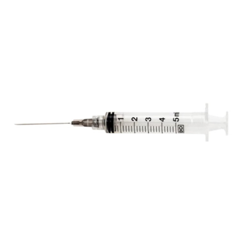 BD Syringe & Needle Combination, 5ml, Luer-Lok Tip, 21G x 1", 100/bx, 4 bx/cs