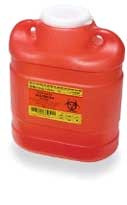 BD Sharps Collector, 6.9 Qt, Medium, Red, 12/cs