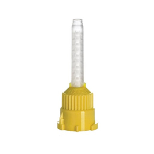 Hexa T-Mixer Style (Short) Mixing Tips, 1:1 / 2:1, Yellow, Size Large (4.2mm), 48/pk