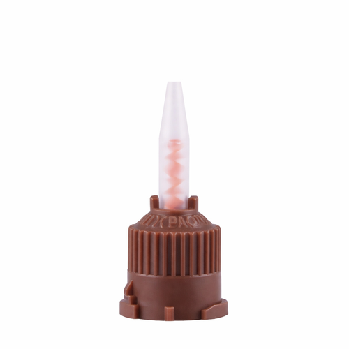 Hexa Mixpac T-Mixer Style (Short) Mixing Tips, 10:1, Brown/Orange, Cement Core Build-Up, Pointed Head, 25/pk