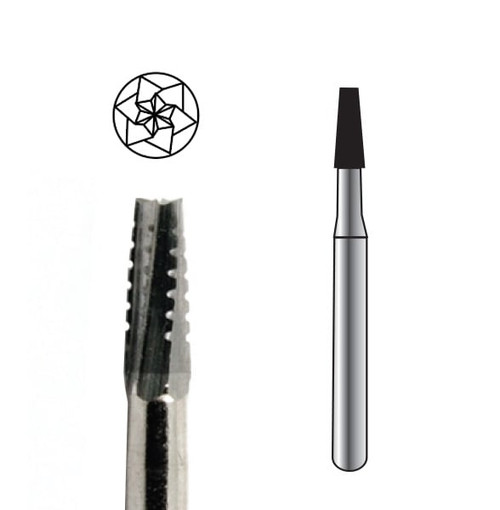 Pac-Dent Carbide Bur FGOS-702L Taper Fissure Crosscut, 10/pk