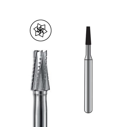 Pac-Dent Carbide Bur FGSS-701 Taper Fissure Crosscut, 10/pk