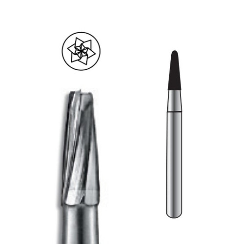 Pac-Dent Carbide Bur RA-1171 Taper Fissure Dome Latch-Type, 10/pk