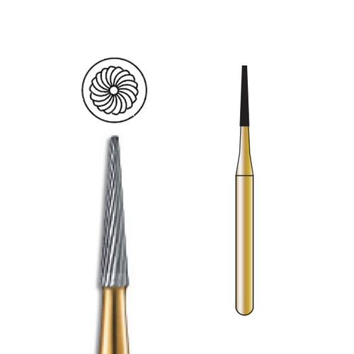 Pac-Dent Trimming & Finishing Carbide Bur FG-9214 Taper 30-Bladed, 10/pk