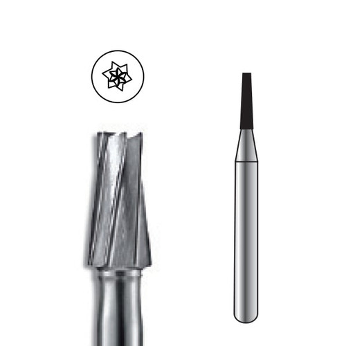 Pac-Dent Carbide Bur FGOS-170 Taper Fissure, Clinic Pack, 100/pk