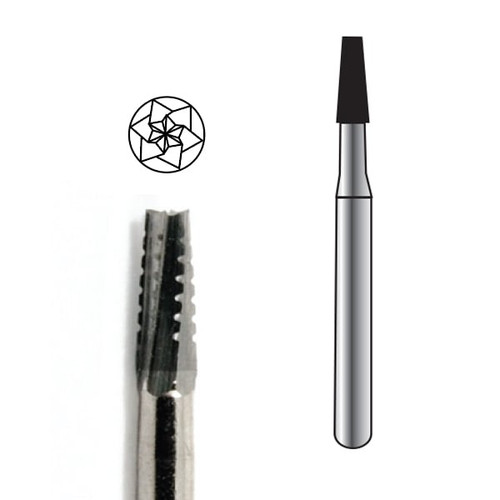 Pac-Dent Carbide Bur FGOS-702L Taper Fissure Crosscut, Clinic Pack, 100/pk