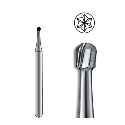 ODS Precision Carbide Bur HP-2, Round, 5/pk