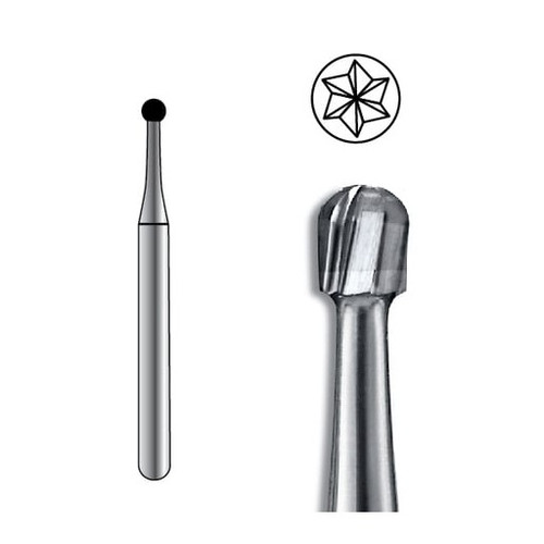 ODS Precision Carbide Bur HP-4, Round, 5/pk