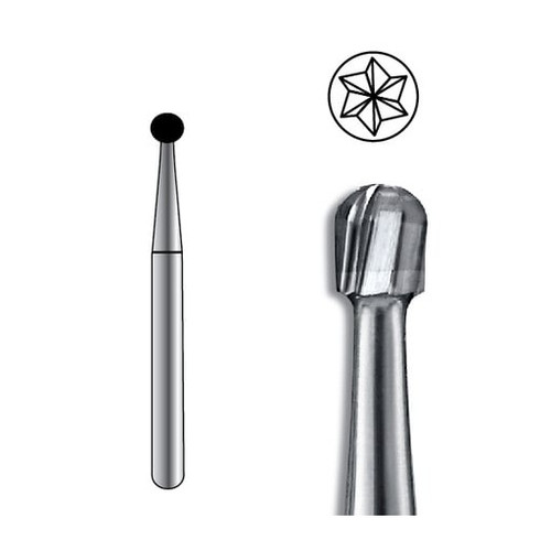 ODS Precision Carbide Bur HP-6, Round, 5/pk