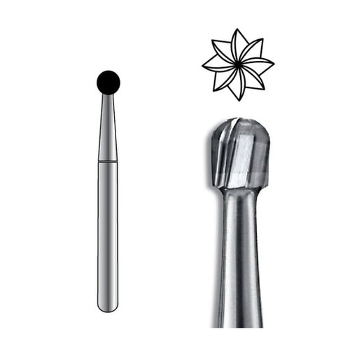 ODS Precision Carbide Bur, HP-8, Round, 5/pk