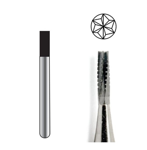 ODS Precision HP Carbide Bur, HP-560 Nose Cone End Cross-Cut Straight Fissure, HP Shank, 5/pk