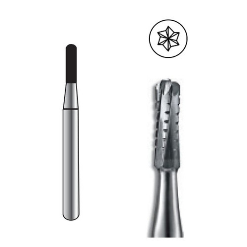 ODS Precision HP Carbide Bur, HP-1557 Round Cross-Cut Fissure, HP Shank, 5/pk