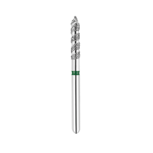 SpiralKool Diamond Turbo Cutting Bur 878T-016C, Modified Beveled Cylinder, Coarse, 5/pk