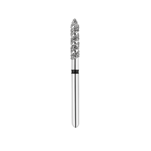 SpiralKool Diamond Turbo Cutting Bur 878T-016SC, Modified Beveled Cylinder, Super Coarse, 5/pk