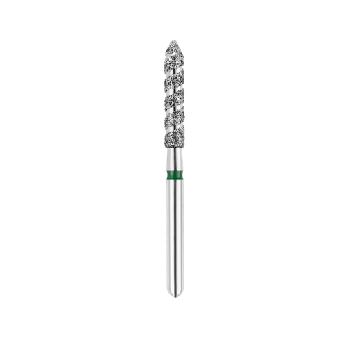 SpiralKool Diamond Turbo Cutting Bur 879T-018C, Modified Beveled Cylinder, Coarse, 5/pk