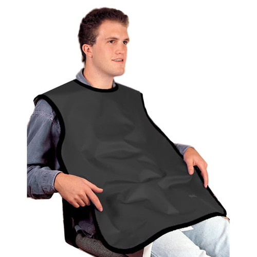 Flow Adult Lead-Free Bib X-Ray Apron, without Collar, 0.25 mm, 24" x 26", Black, ea