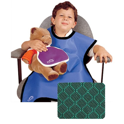 Flow Child Lead Panoramic X-Ray Apron, without Collar, 0.3 mm, 20" x 20", Shimmering Green, ea