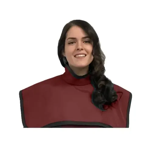 Flow Lead CBCT Pano X-Ray Apron with Collar, 0.3 mm, Burgundy