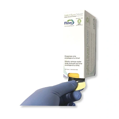 Flow Safe 'n' Sure Delux Barrier Envelopes with a Dispenser Box for PSP, Size 2, 300/bx