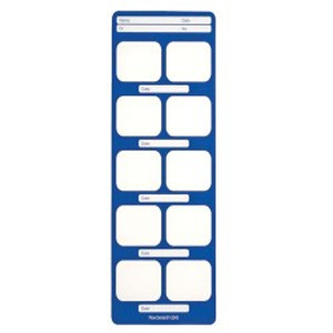 Flow Perfect Pocket Masked X-Ray Film Mounts, Vinyl, Blue, 10 Horizontal Bite-Wing Windows, Size 2, 100/bx