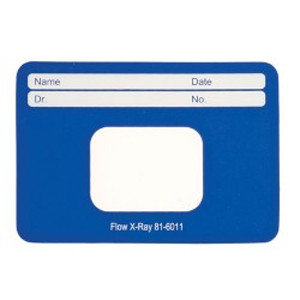 Flow Perfect Pocket Masked X-Ray Film Mounts, Vinyl, Blue, 1 Horizontal Window, Size 2, 100/bx