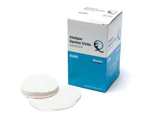 Quala Squeeze Cloth Amalgam Squeeze Cloths, 3" Dia, 500/bx