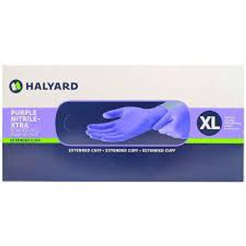 Halyard Purple Nitrile Exam Gloves, X-Large, 90/bx 55084