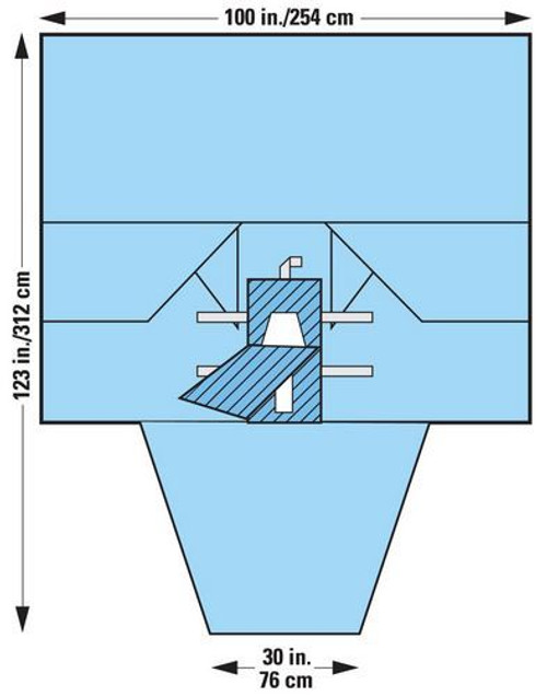Halyard Laparoscopy/ Pelviscopy Drape, 100" x 30" x 123", Sterile, 10/cs