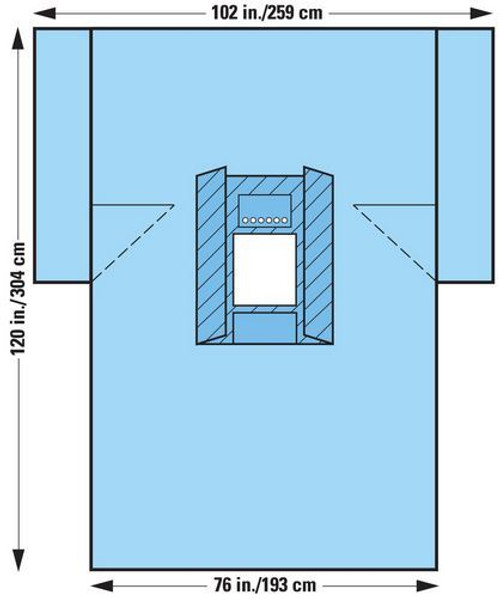 Halyard Laparoscopic/ Cholecystectomy Drape, 102" x 72" x 120", Sterile, 10/cs