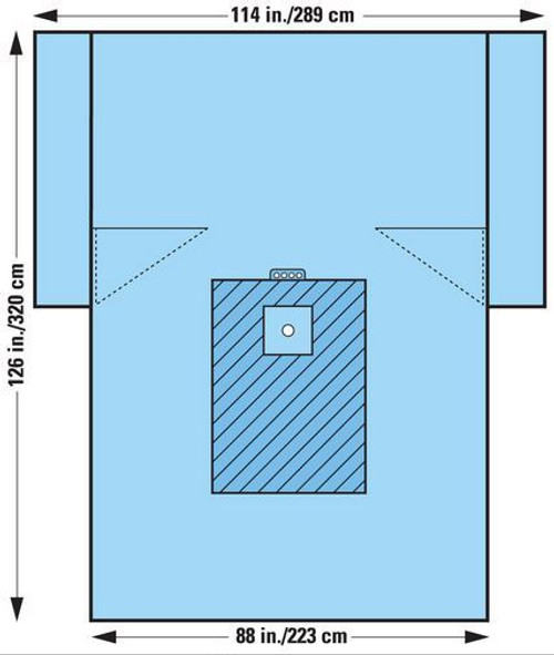 Halyard Lower Extremity Drape, 114" x 88" x 126", Sterile, 7/cs