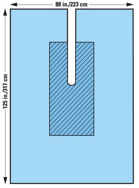 Halyard Ortho U-Drape, Large, 88" x 125", Sterile, 11/cs