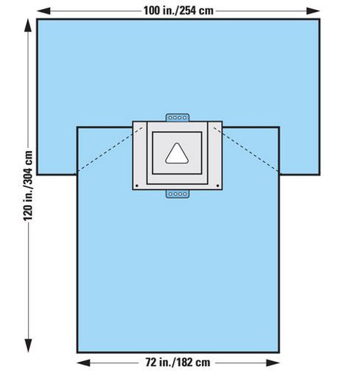 Halyard C-Section Fluid Collection Drape II, 100" x 72" x 120", Sterile, 8/cs