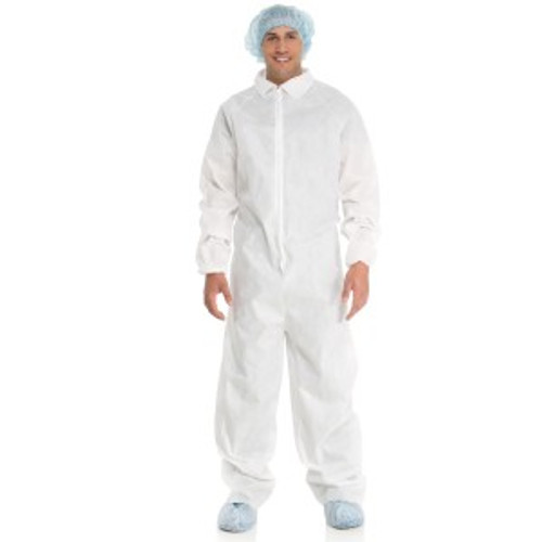 Halyard Extra Protective Coverall, Elastic Wrist & Cuff, White, XX-Large, 24/cs