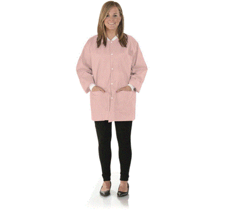 Medicom Lab Jackets Hipster, Pretty Pink, Large, 12/bg