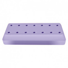 Pink Bur Blocks Kerr 14-Hole Bur Block, Rectangular, Lilac, ea | Optimus Dental Supply
