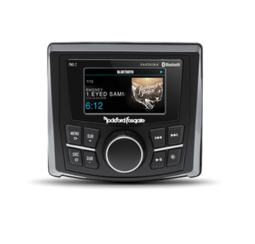 Rockford Fosgate PMX-2 Punch Marine Compact AM/FM/WB Digital Media Receiver 2.7" Display