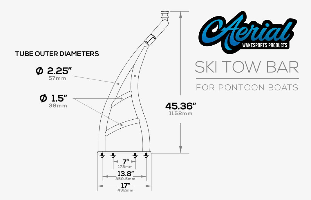 Ski Tow Bar for Pontoon Boat
