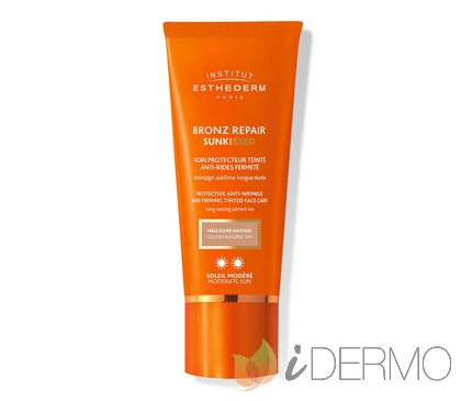 Estherderm bronz repair crema facial antiarrugas sol moderado