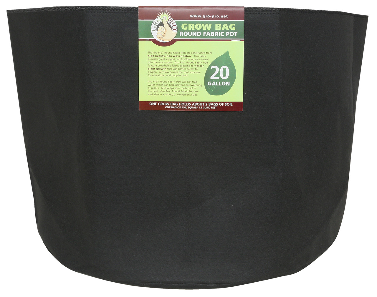 Gro Pro Round Fabric Pot  (DISCONTINUED)