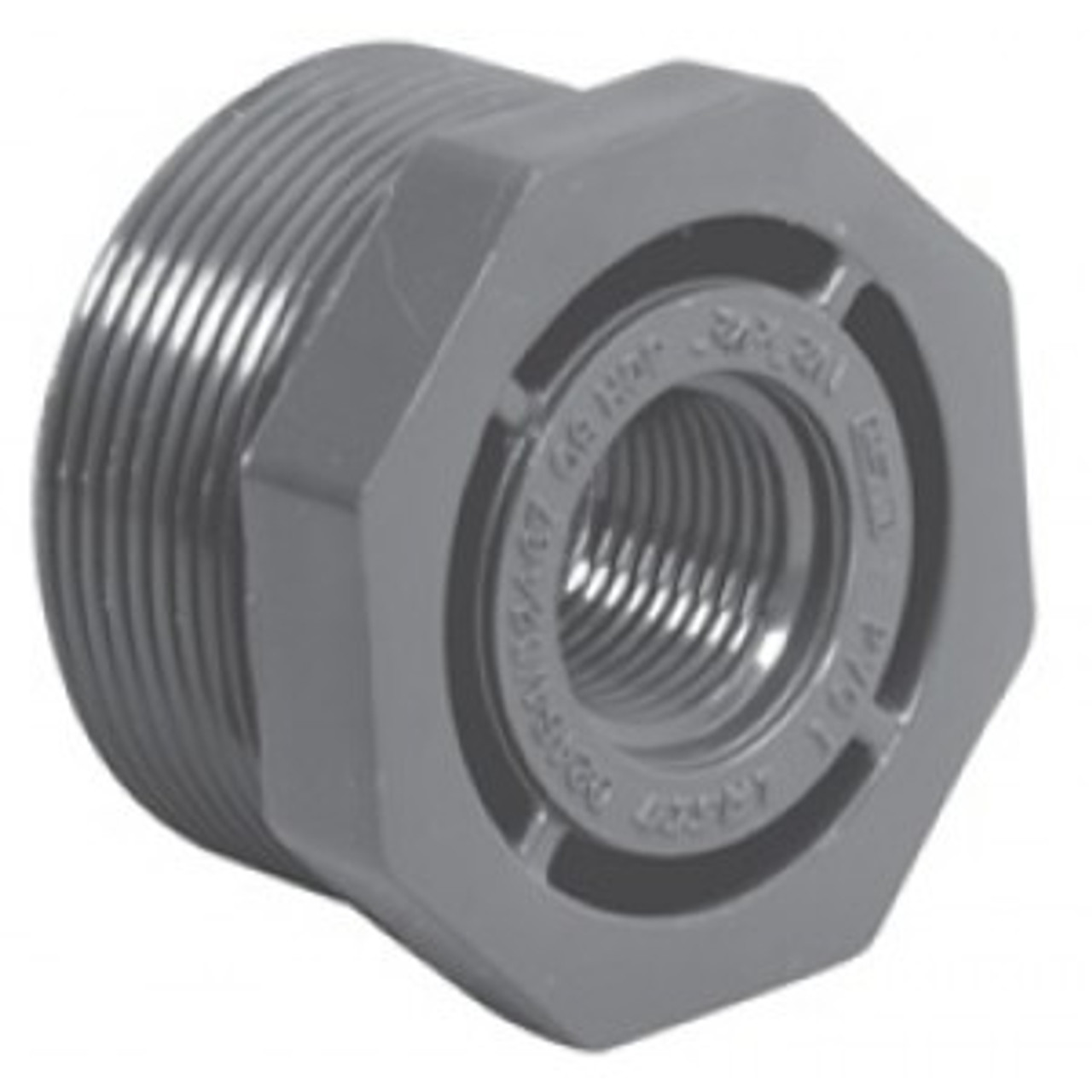 PVC Threaded 1/4" Reducer Threaded Bushing (FPT x MPT) SCH 80